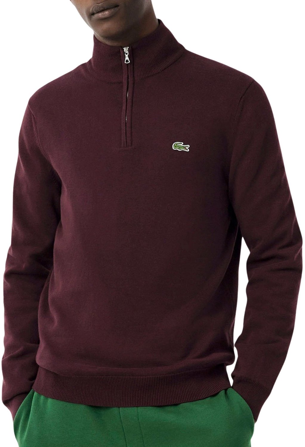 Lacoste 1/4 Zipper Sweater Heren Rood