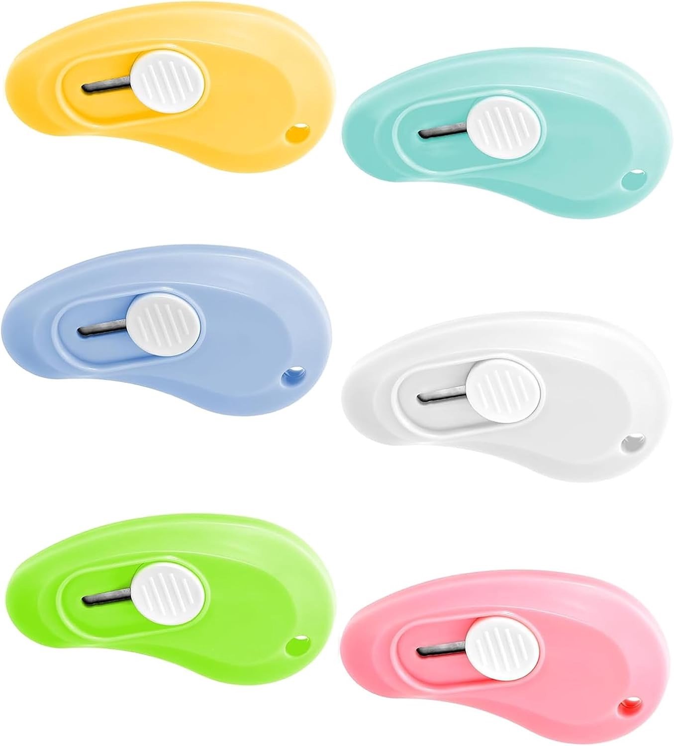 Mini Cutter Messen Set van 6 Stuks - Handige Dozenopener, Multifunctionele Snijgereedschappen voor Karton, Papier en Verpakkingen