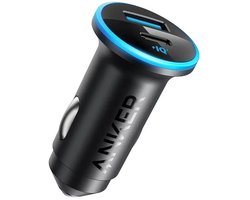 Anker 323 Autolader - 52,5W - 1x USB-C (30W) & 1x USB-A (22,5W) - PowerIQ 3.0 - ActiveShield 2.0 - Zwart