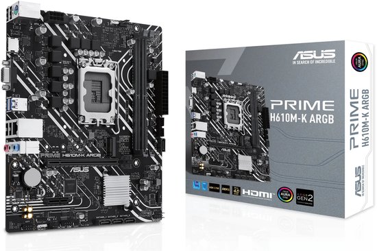 ASUS PRIME H610M-K ARGB H610 LGA 1700 micro ATX
