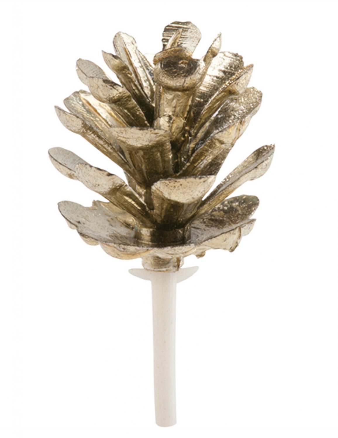 DEKORA - Prikdecoratie gouden dennenappel 4 cm