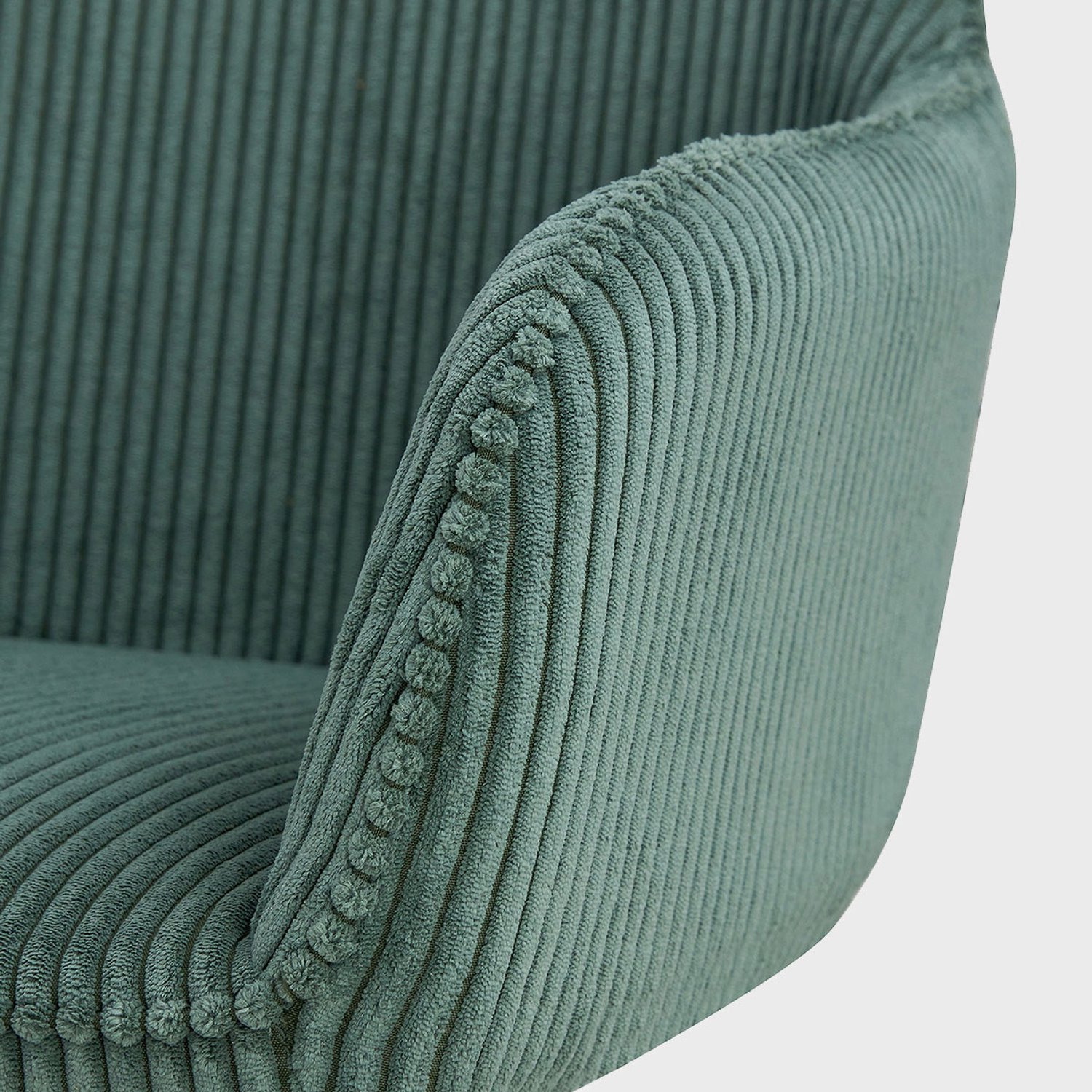 HOMLA - Stoel - PESA - Stoffen Bekleding Groen - 56x60x82 cm