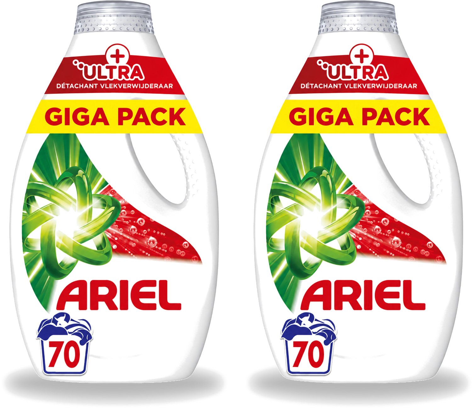 2 x Ariel – Vloeibaar Wasmiddel – Ultra Vlekverwijderaar – 3150 ml – 70 wasbeurten - Voordeelverpakking - 2 stuks