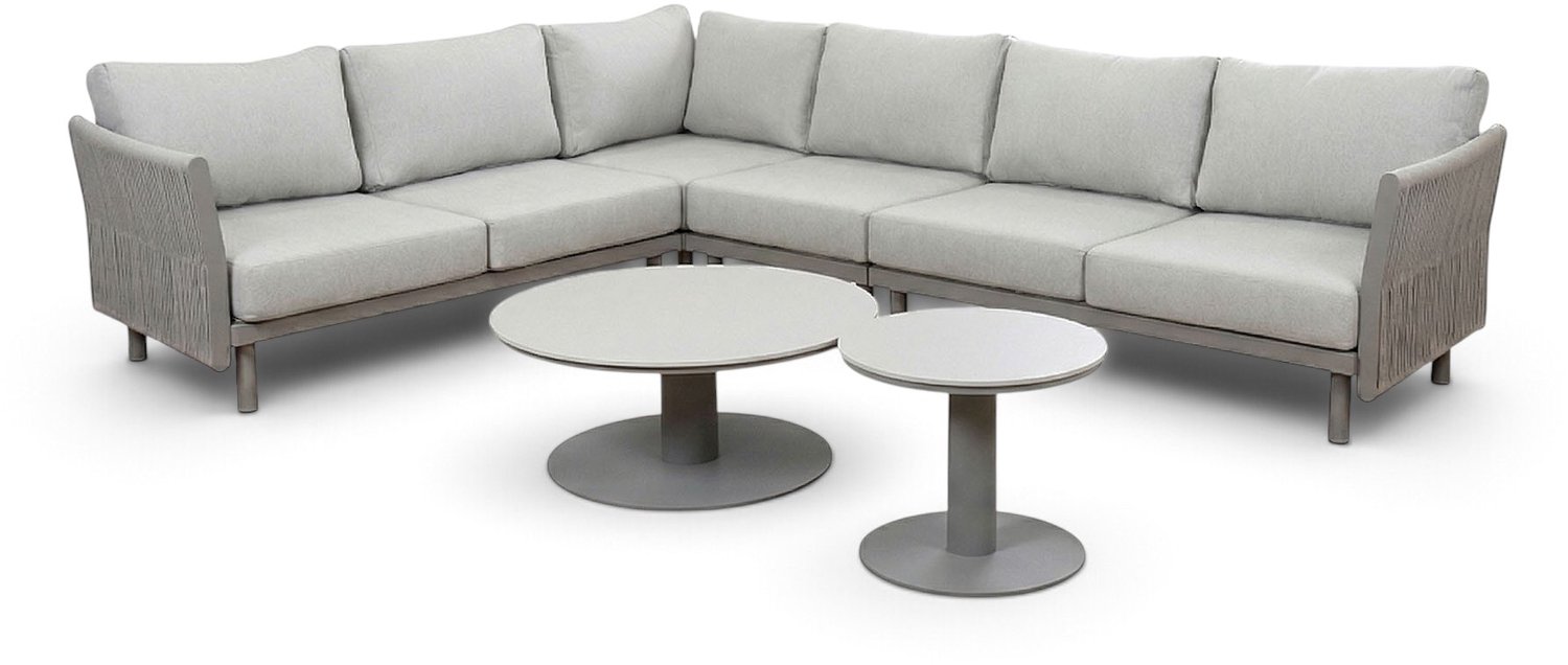 Loungeset Cavallino | 6-delig | 5 personen | Beige/Camel | Rope & aluminium