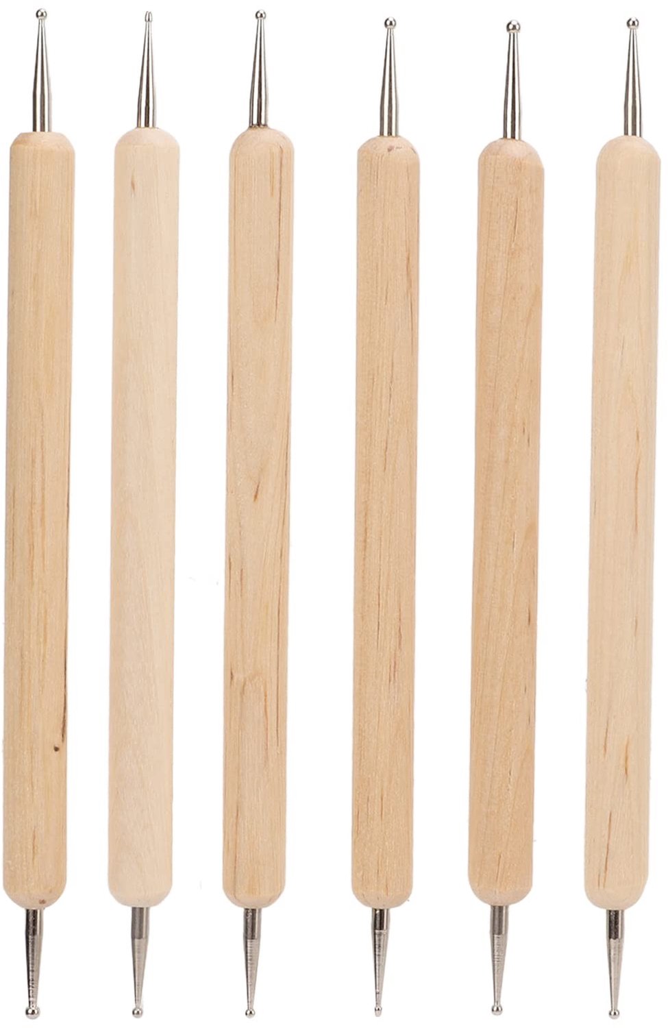 Composiet Houten Dubbel Eind Tracing Stylusset - 6 Stuks