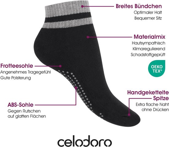 4 Paar Antislip Sokken met Massagedemping - Yoga & Pilates — afbeelding 4