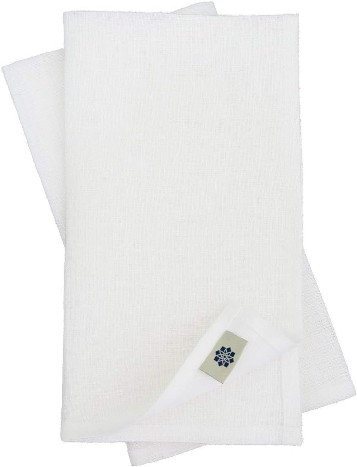 Luxe Linnen & Katoen Servetten AMELIA - Wit, 4 stuks, 47x47cm