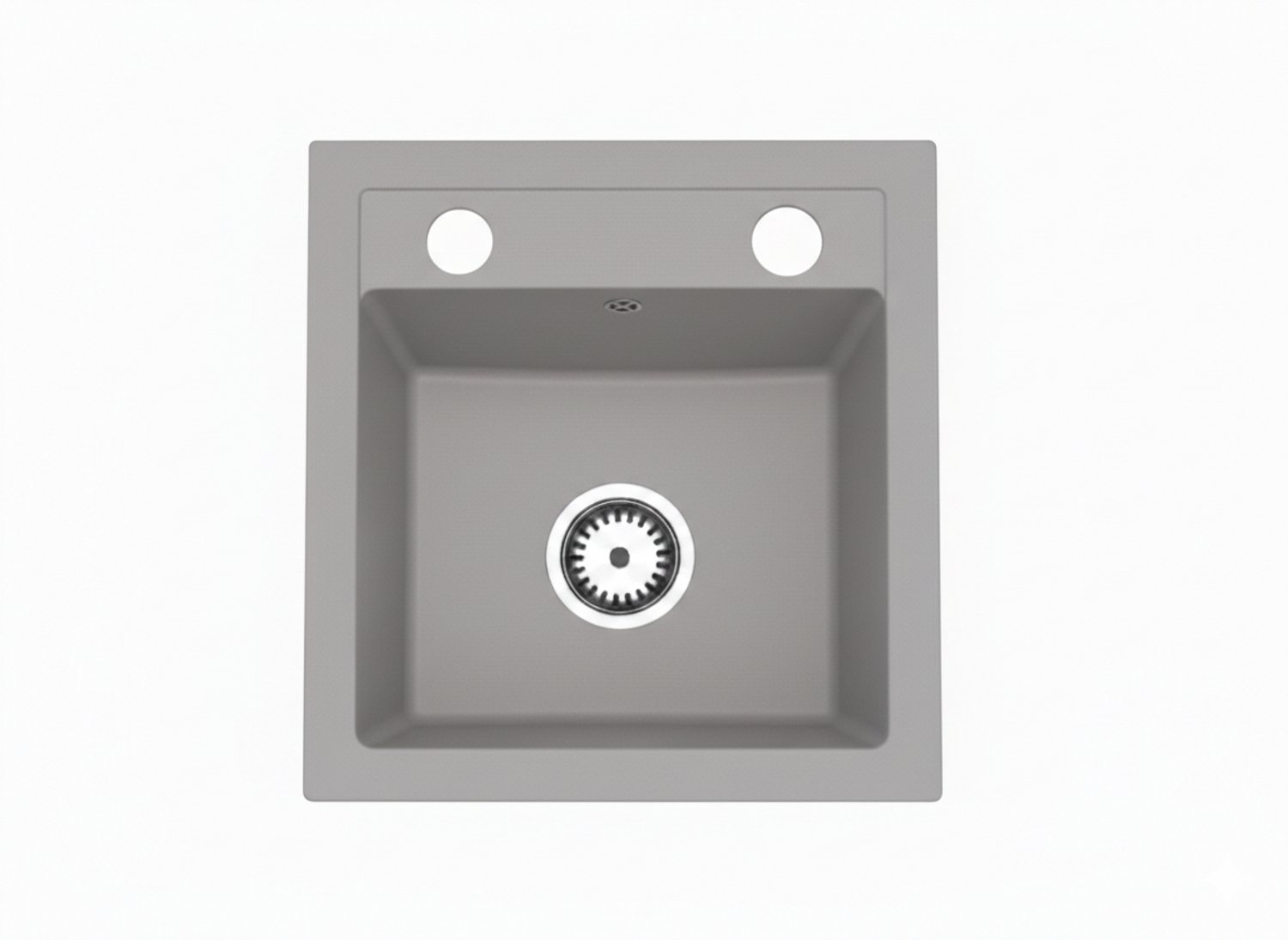 Faizee Home Granieten Spoelbak – Kwartscomposiet Keuken Spoelbak – Verschillende Modellen en Kleuren Compact Grau
