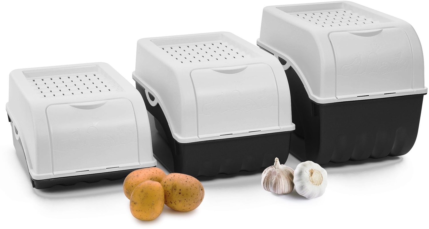 Set van 3 Aardappelopbergdozen, 3,5 L + 5 L + 9 L