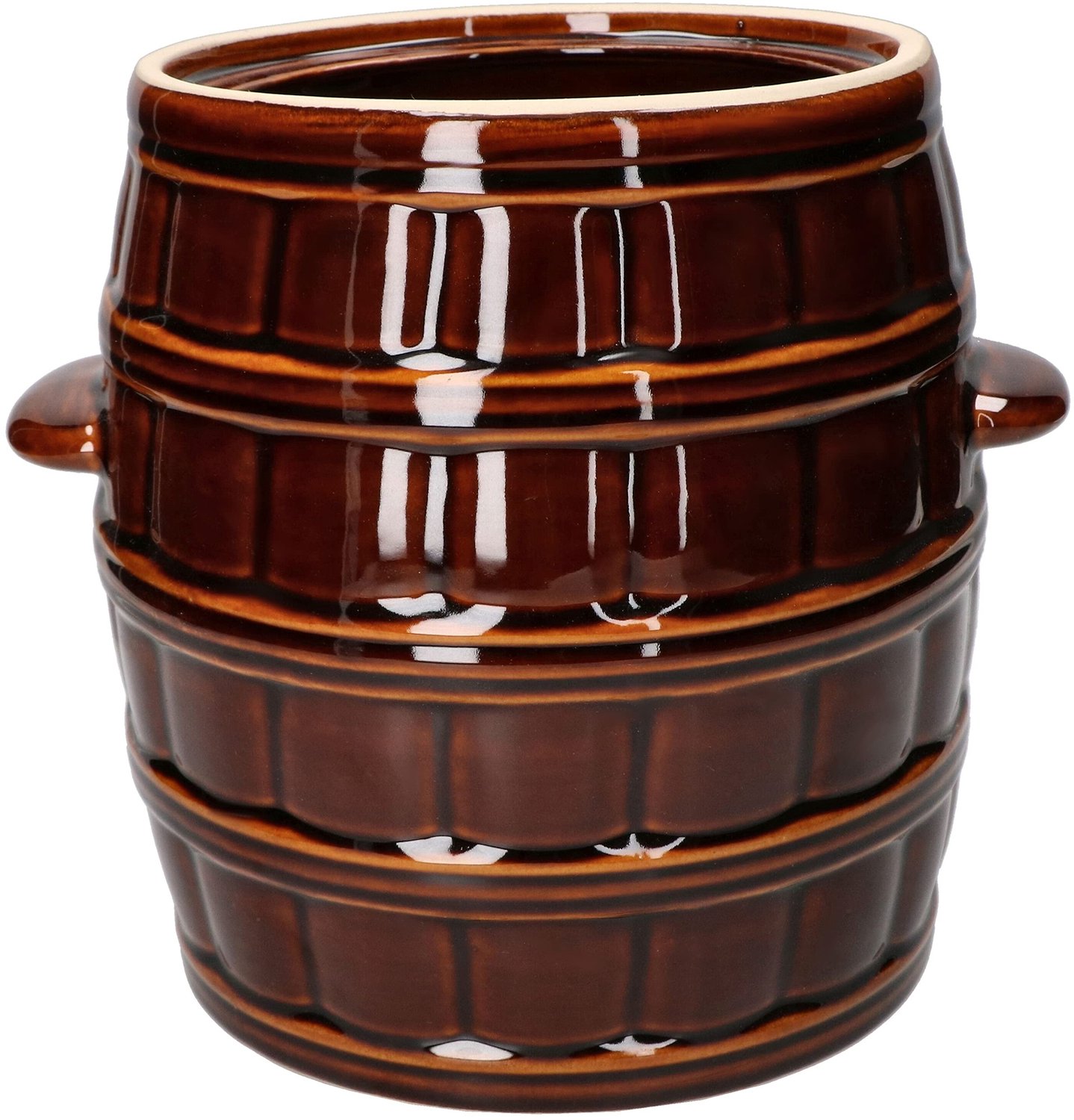 KOTARBAU® Fermentatiepot 8 L - Zuurkoolpot - Keramische Fermentatiepot Steengoed - Bruin