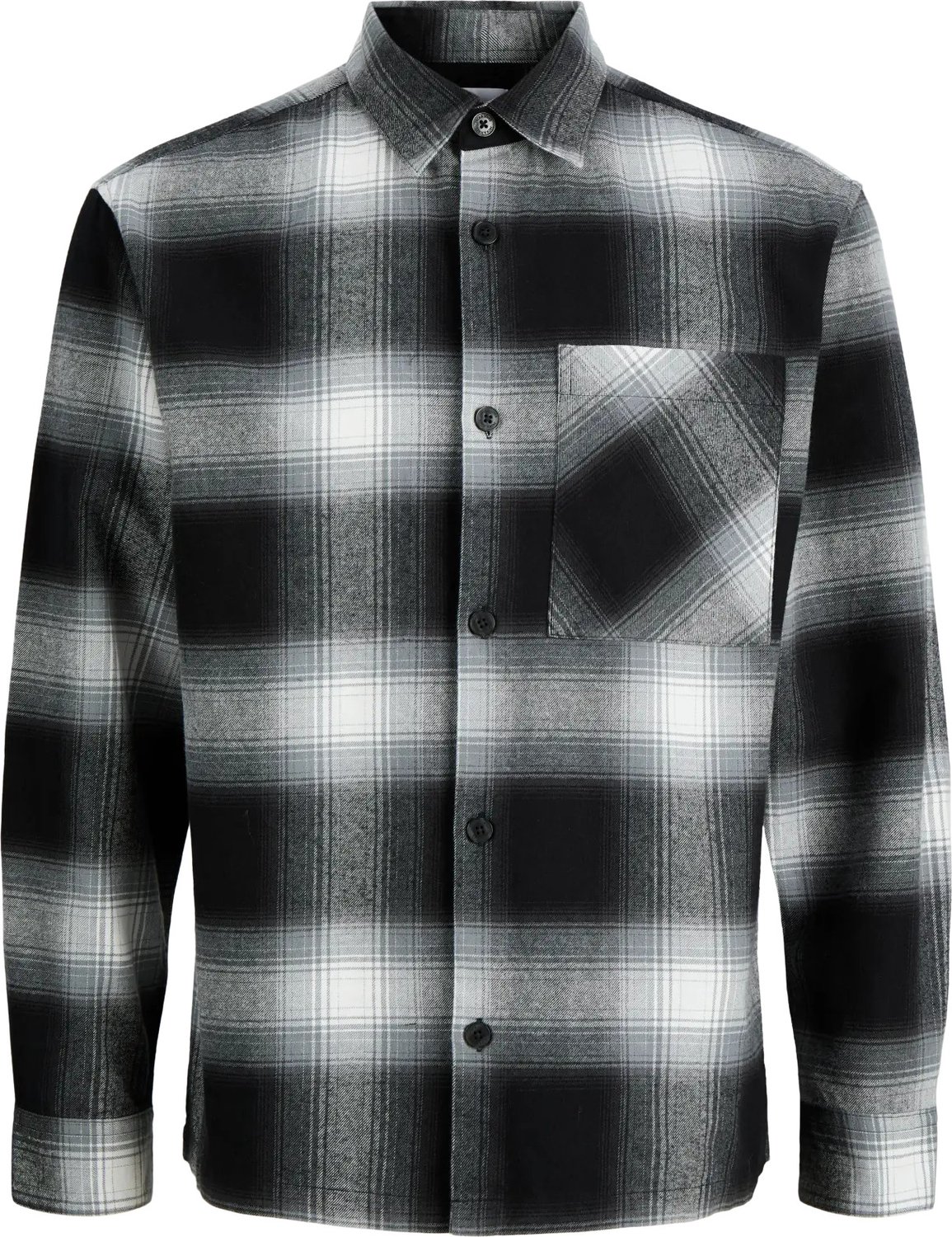Jackson overshirt relaxed fit - twill - grijs geruit (asphalt)
