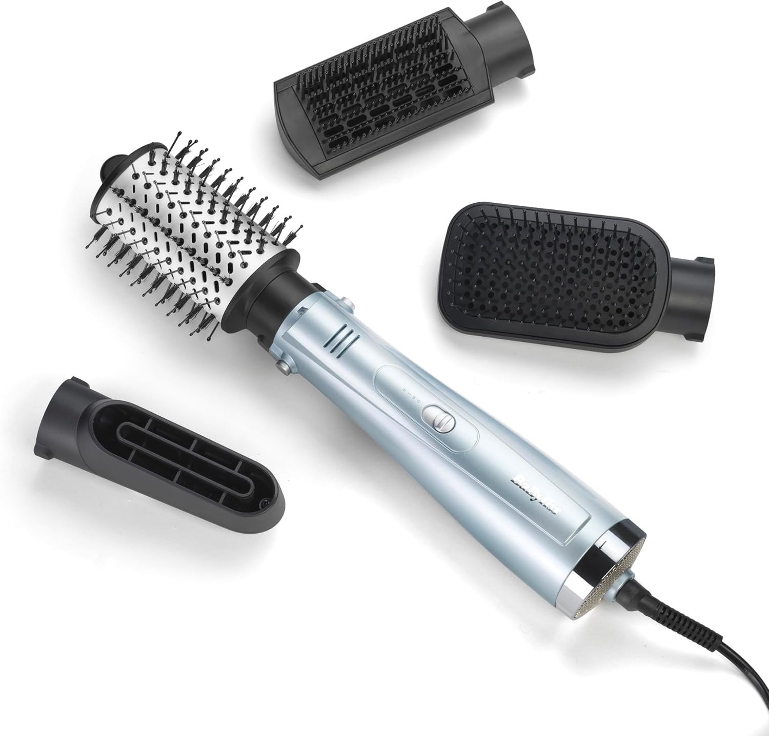 Föhnborstel - Blauw - 1000W - 4-in-1 Multistyler met Verwisselbare Opzetstukken - Voor Drogen en Stylen