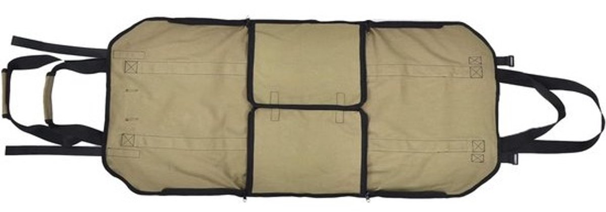 Tas voor brandhout - Mand voor houtdrager - Buitenhaard - Grote capaciteit - 30 x 19 cm - Kaki