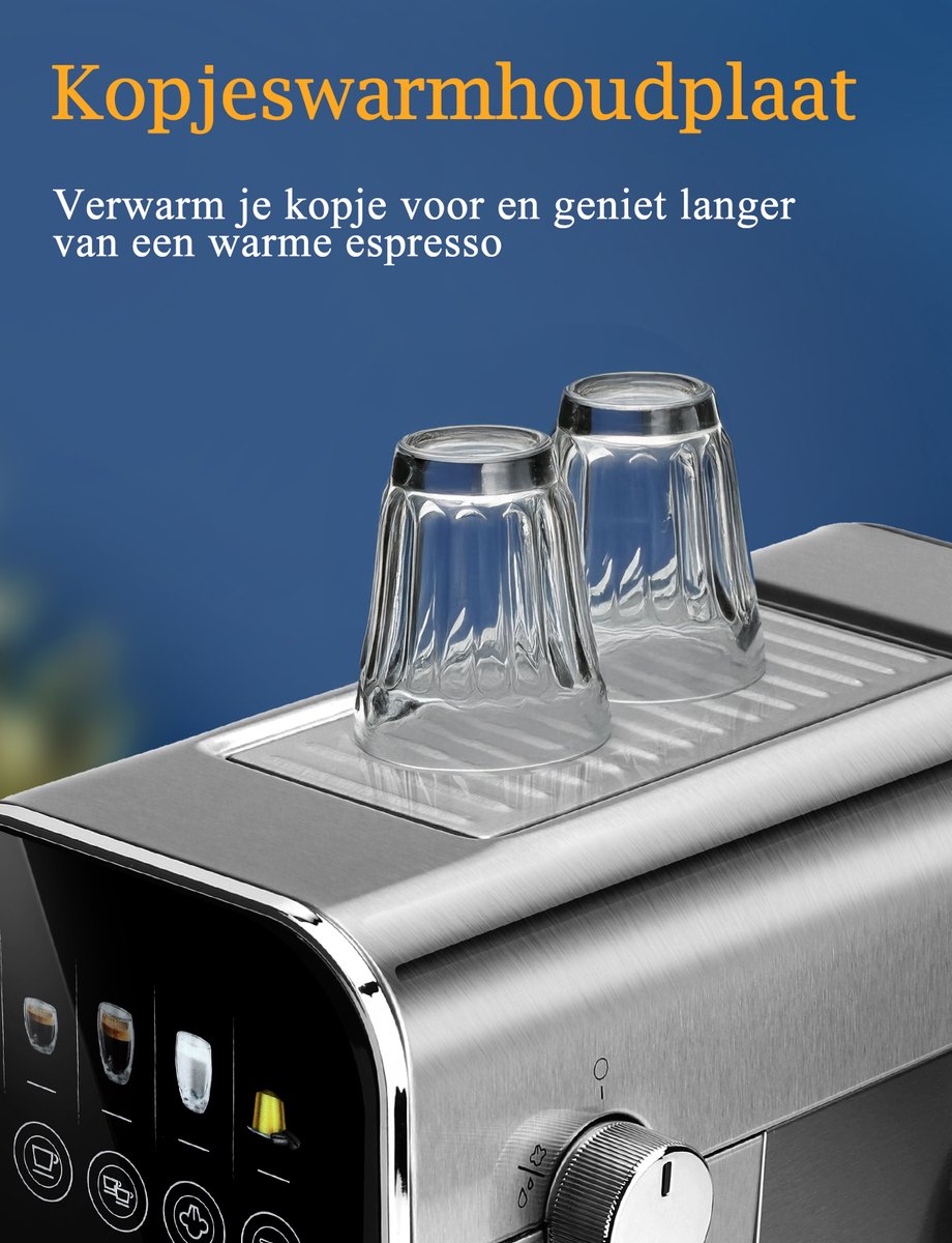 Aigostar Espressomachine 20 Bar Pistonmachine met LCD - afbeelding 2