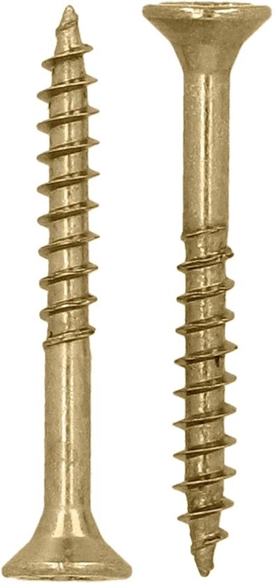 Universele schroeven - Houtschroeven - voor bevestiging - Stevig monteren - Verzonken kop - Torx - 35x30 mm - 800 stuks - Geel gepassiveerd