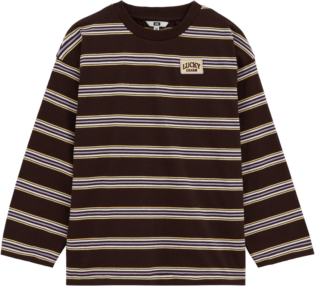 WE Fashion Meisjes oversized gestreept T-shirt
