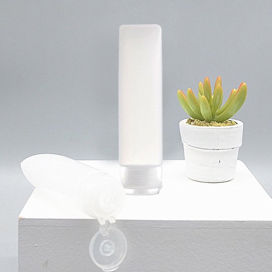 Thijox - 10 Stuks 30 ml Reisflesjes voor Toiletartikelen - Lekvrije Transparante Plastic Knijpflesjes voor Shampoo, Conditioner, Lotions - Ideaal voor van Thijox — afbeelding 5