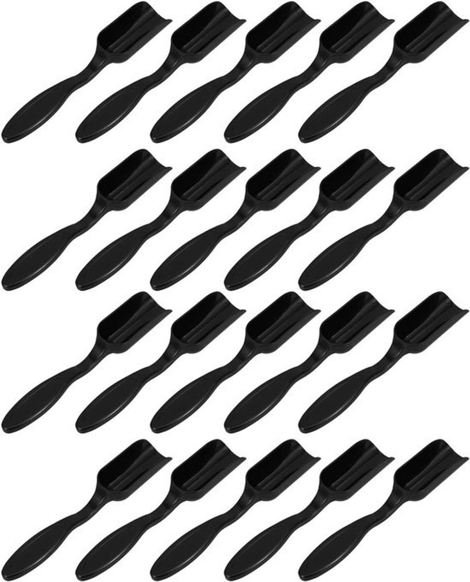 Mini-tuinschepjes - Kleine plastic schepjes - Voor het verpotten van planten - Ergonomische handgreep - 20 stuks - Zwart