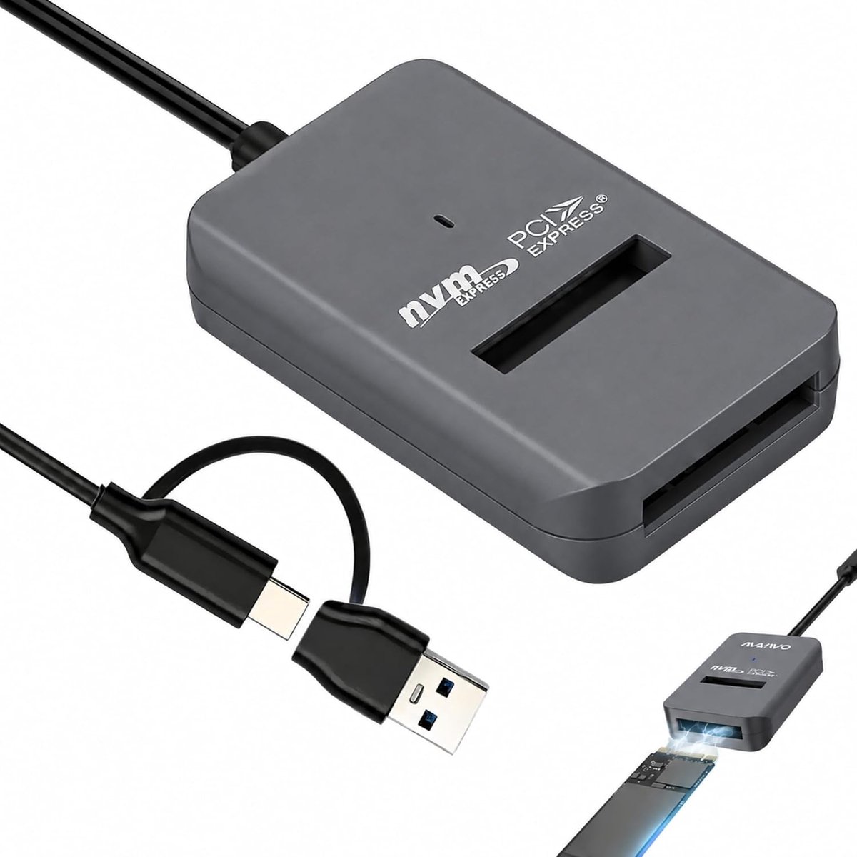 M.2 NVMe SSD behuizing - 10 Gbps type-C - half-open ontwerp - snelle bestandsoverdracht - ShopVlot