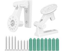 SnelShoppen - 2 Stuks Wandsteun voor Camera - Verstelbare Beugel voor Tapo C210/C200/C225/C220/Tc70, Kasa Ec70/Kc410s - 180 Graden Rotatie - Duurzaam