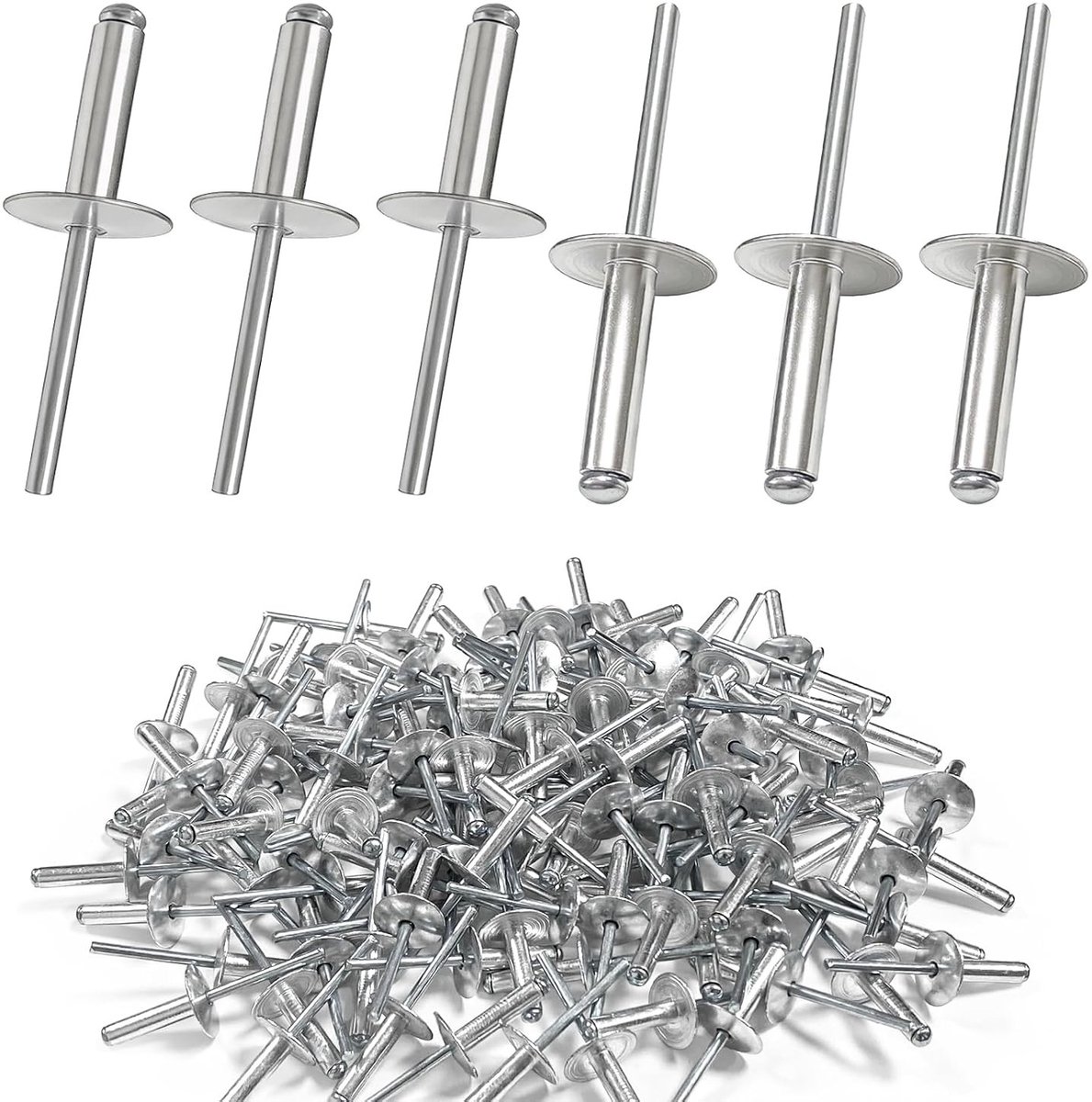 Dome Head Pop Rivets Set van 120 Stuks - Blinde Popnagels 0.5 x 20mm voor Diverse Toepassingen, Sterk en Duurzaam