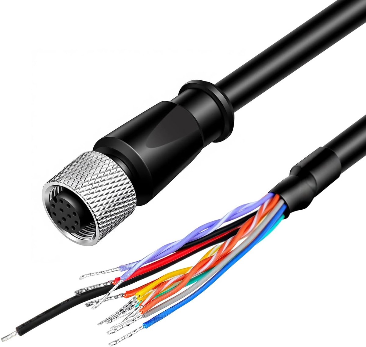 DataMan 260 Reader Serial Cable IO Power Cable M12 A-code 12 pin female cable connector for COGNEX Industrial - ShopVlot