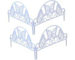Decoratieve tuinhekjes - Set gazonranden - Tuin verfraaien - Eenvoudig te installeren - 4 stuks - Willekeurige kleur