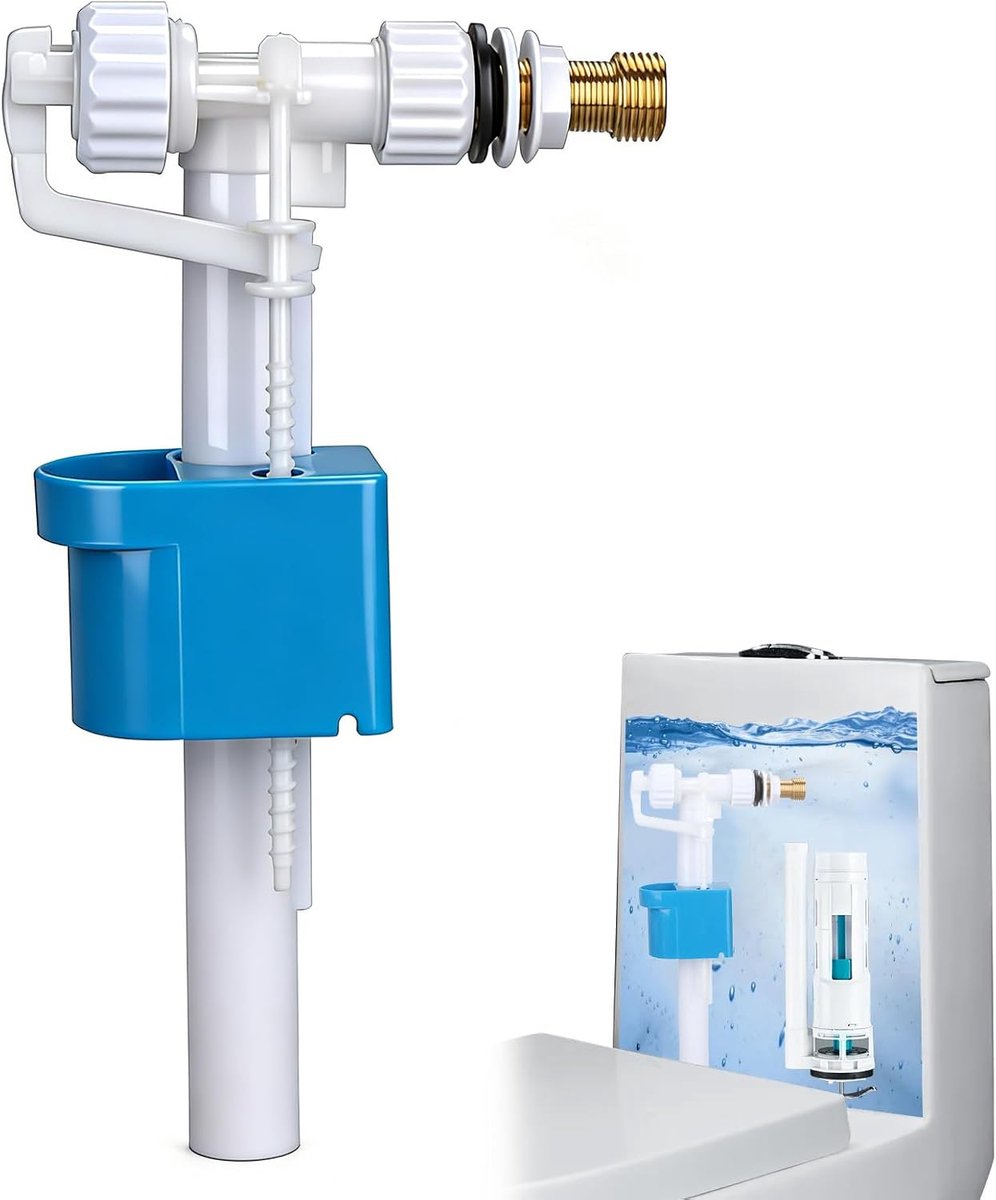 Sink Spare Parts, Universal G3/8 Inch and G1/2 Inch Brass Connection Sink Filling Valve, Float Valve for Toilet Box - ShopVlot