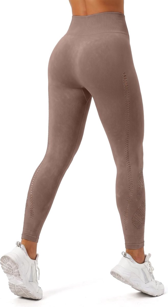 Sport Hoge Taille Blickdicht Workout Leggings Sporthose Fitnesshose Lange Panty