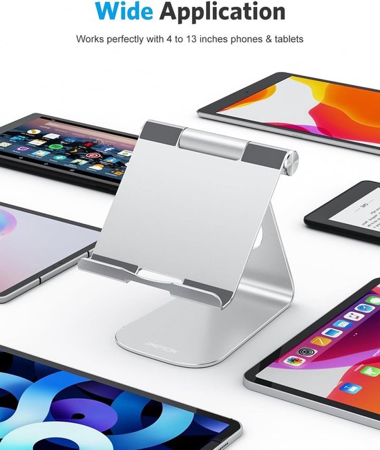 Verstelbare en Duurzame Tablet Stand voor iPad en Samsung Tablets tot 13 Inch, Ideaal voor Thuis en Kantoor Gebruik — afbeelding 5