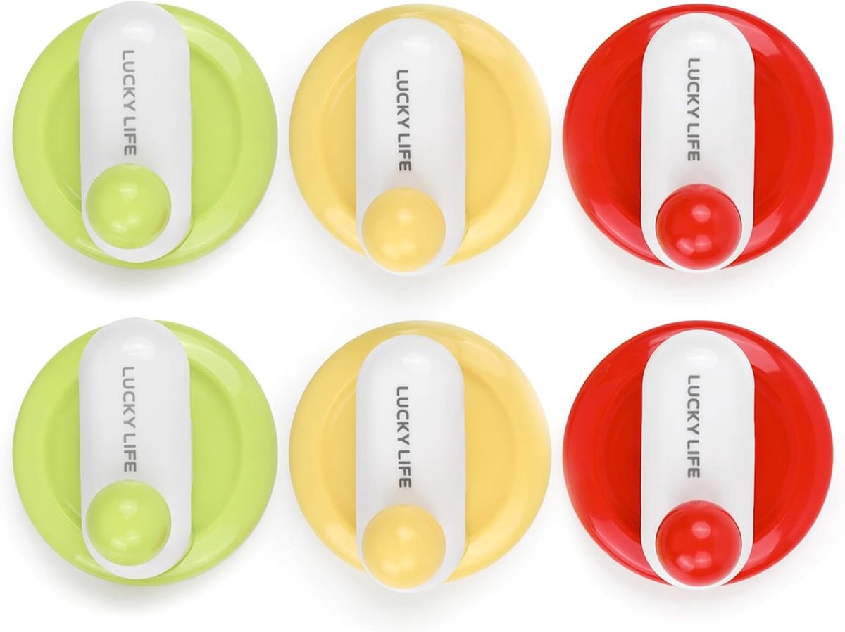 6 Stuks Kleurrijke Wandhaken Rood/Groen/Geel, Dopamine Stijl Zonder Boren, 2-in-1 Klemhaken, Zelfklevend & Waterdicht - ShopVlot