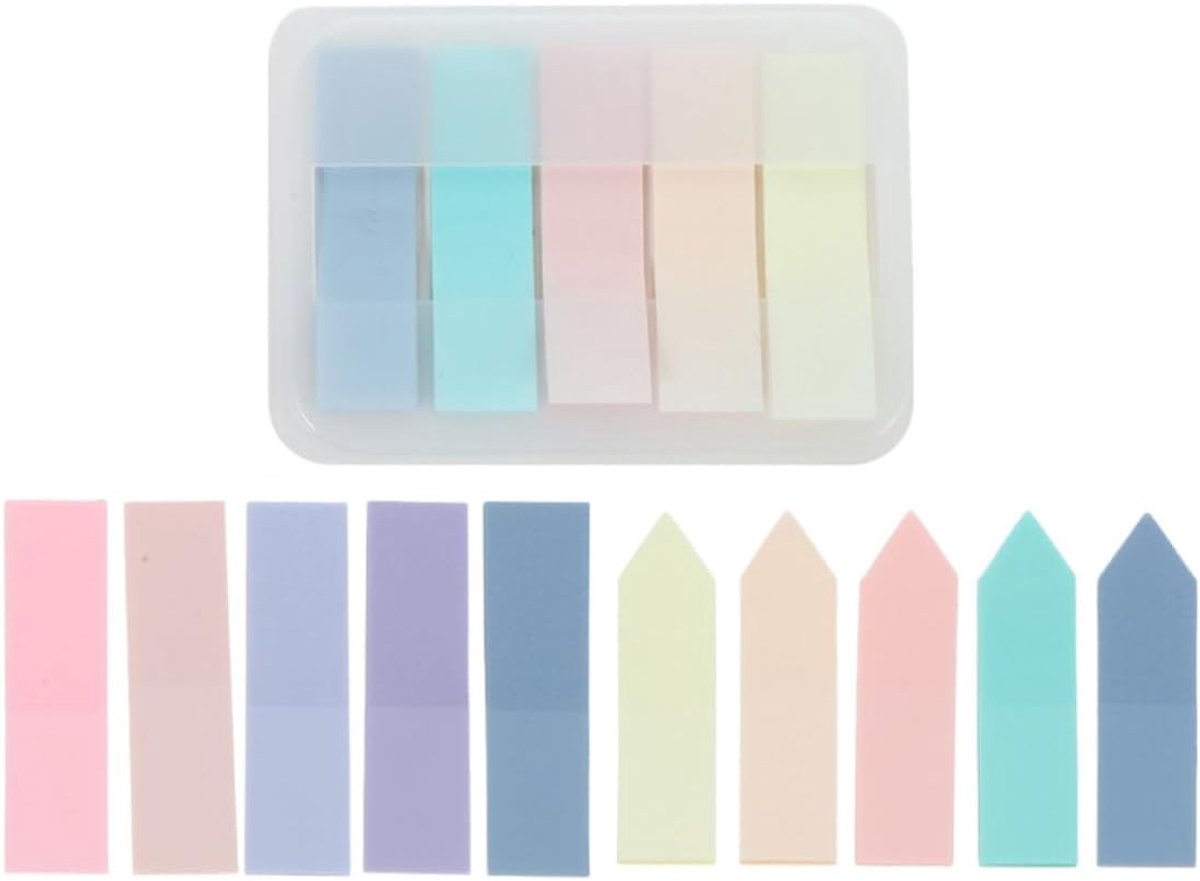 Zelfklevende vlaggen - Pastelkleuren - Compact boekregister - Ideaal voor kantoor en thuis - ShopVlot