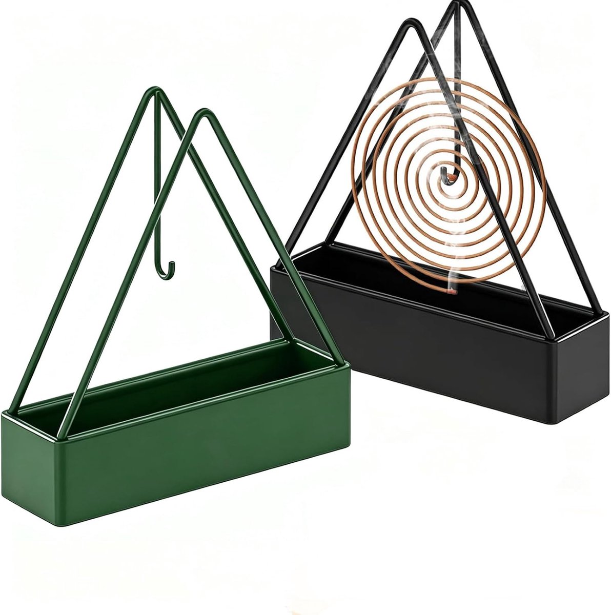 Wierookhouder zwart en groen - modern design - voor wierookstokjes - creëer een ontspannen sfeer - ShopVlot