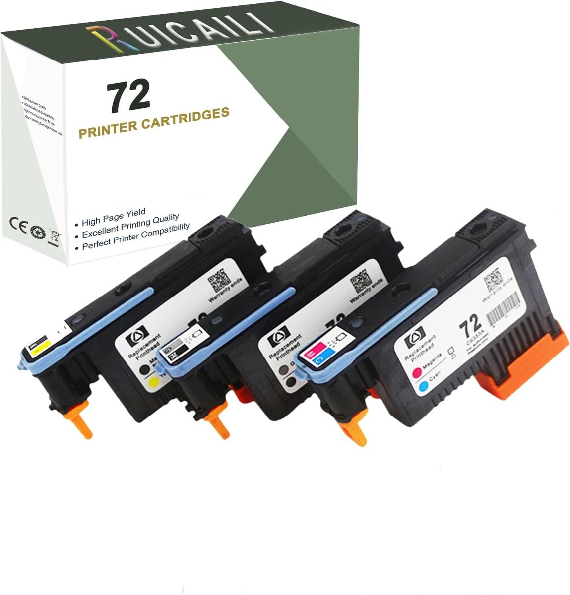 Printkop HP 72 - grijs/foto zwart - 3 stuks - soepel printen zonder papierstoring - ShopVlot