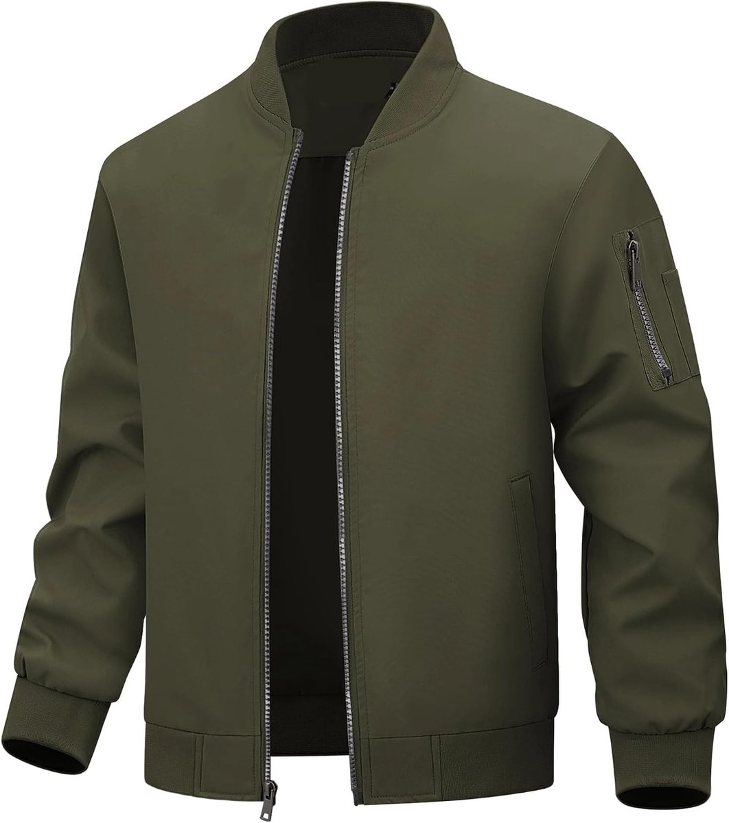 Bomberjack voor heren, casual, lichtgewicht, windjack, opstaande kraag, buitenkleding, lente, herfst, sportwear