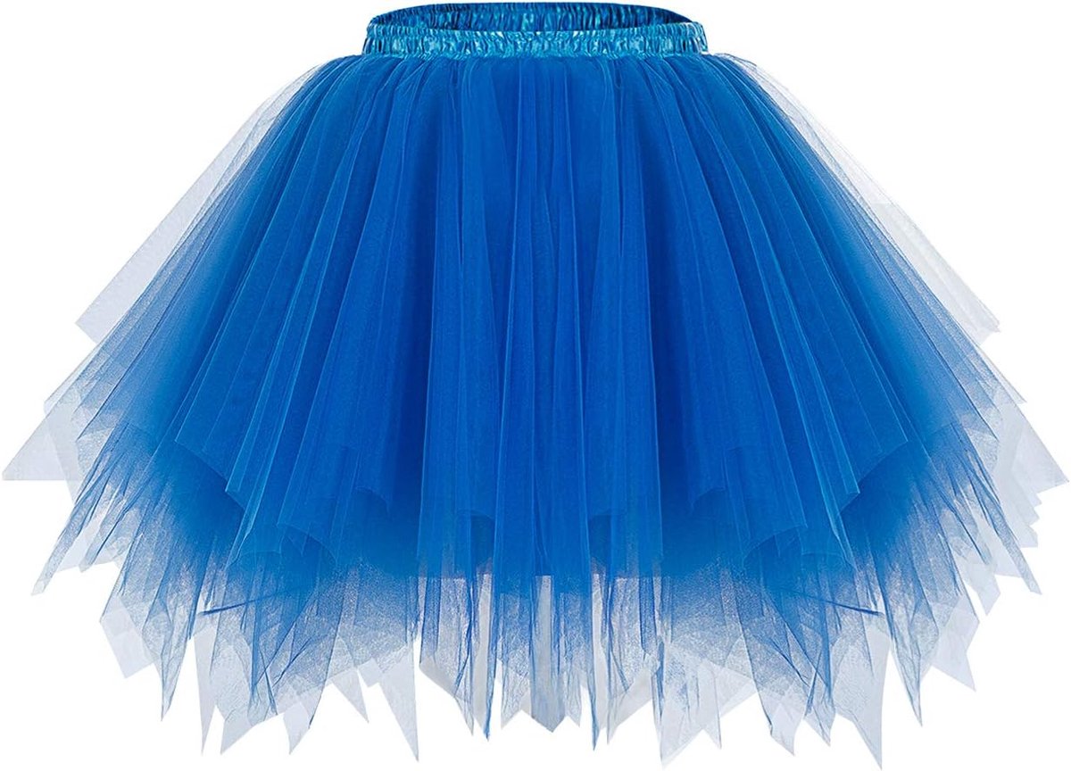 Tule rok voor dames, petticoat, onderrok, kort, tutu, ballet, jaren '50, rockabilly, carnavalskostuum, crinoline