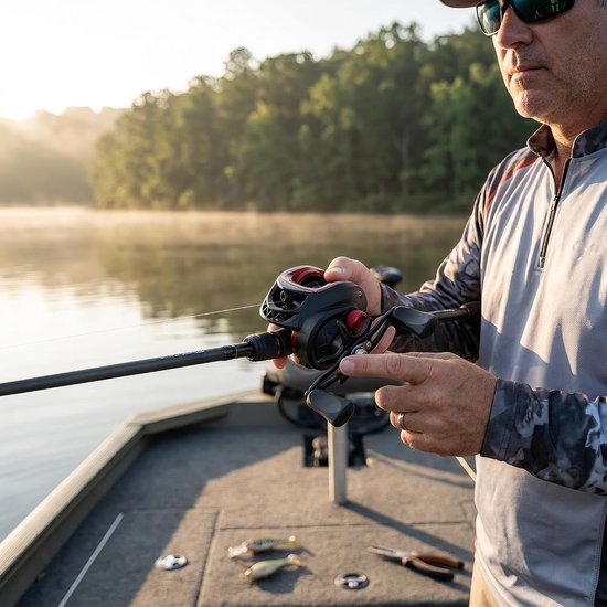 Baitcasting Reel met 7.2:1 Overbrenging, 8kg Remkracht voor Zoetwater en Zoutwater Vissen, Ideaal voor IJsvissen en Lange Werpafstanden — afbeelding 3