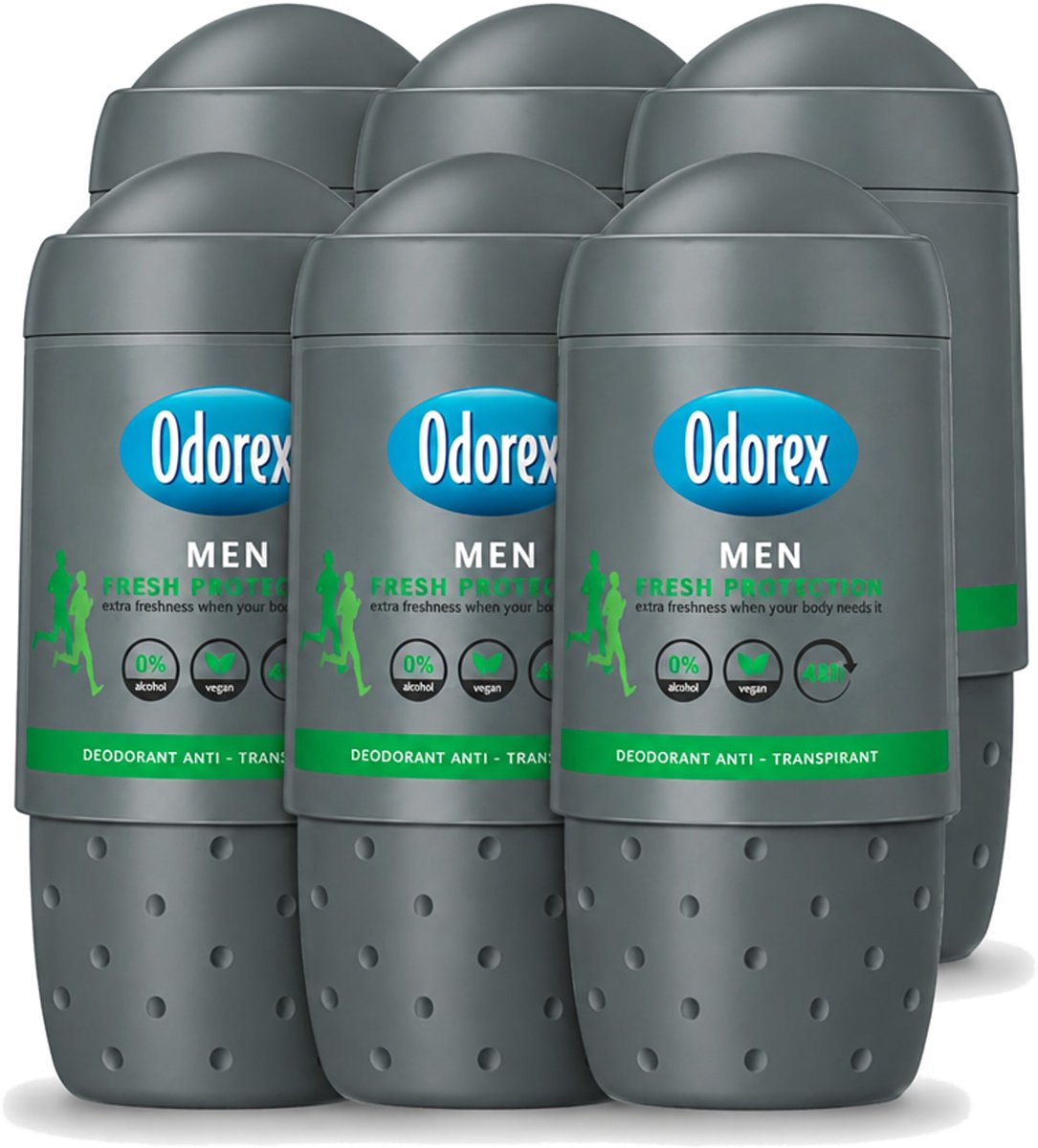 6 x Odorex Men - Deodorant Roller - Fresh Protection - Fris & Beschermend - 50 ml - Voordeelverpakking - 6 stuks