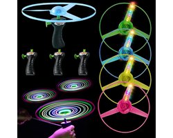 YOUYIKE 4 stuks propellers speelgoed oplichtend led met 4 schieters, cadeautje, verjaardagsspellen, gastgeschenken - ShopVlot