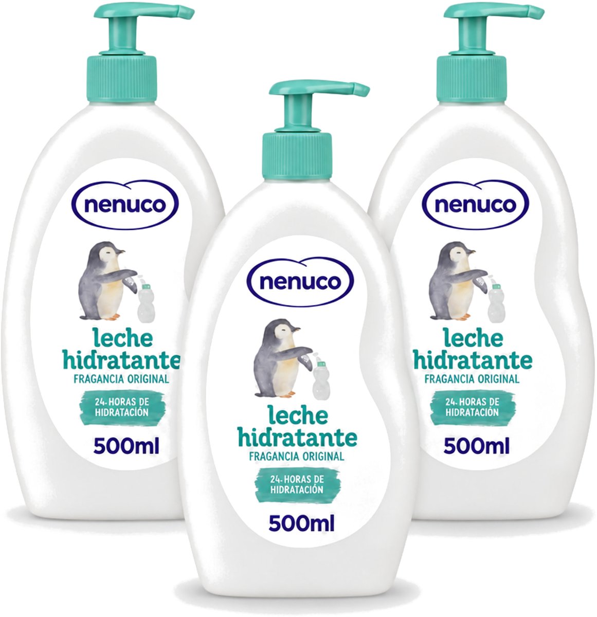 3 x Nenuco - Bodymilk - Verzorgende Bodylotion - Hydraterend - Met Pomp - 500 ml - Voordeelverpakking - 3 stuks