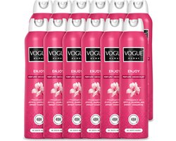 12 x Vogue Cosmetics - Enjoy - Parfum Deodorant - 150 ml - Voordeelverpakking - 12 stuks