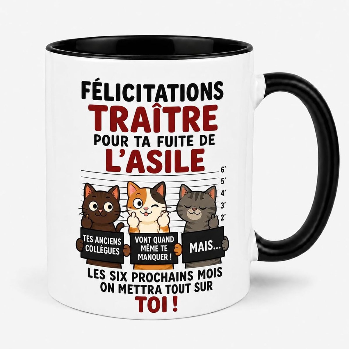 Cadeau voor collega's van het werk voor dames en heren, 360 ml, humoristische mok van keramiek, grappig cadeau voor collega, pensioen, kantoor, werkwisseling