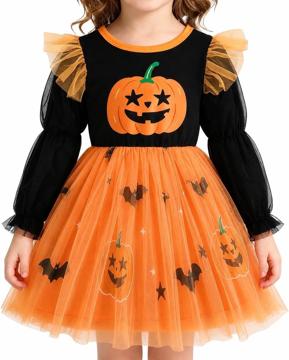 Halloween tutu jurk Bubble lange mouwen 18M-6J