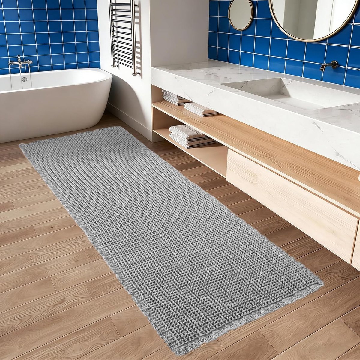 Badkamertapijt antislip (Grijs-60x120cm-B)