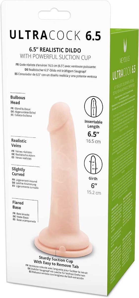 The 6.5cm Ultra Cock, Realistic Flesh Dong with Powerful Suction Cup Base by Me You Us - ShopVlot