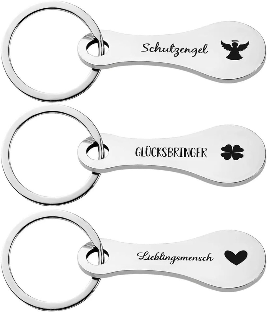 Winkelwagentje Ontgrendelaar - Sleutelhanger - 3 Stuks - Verwijderbare Munt - Handig voor Winkelwagentjes - ShopVlot