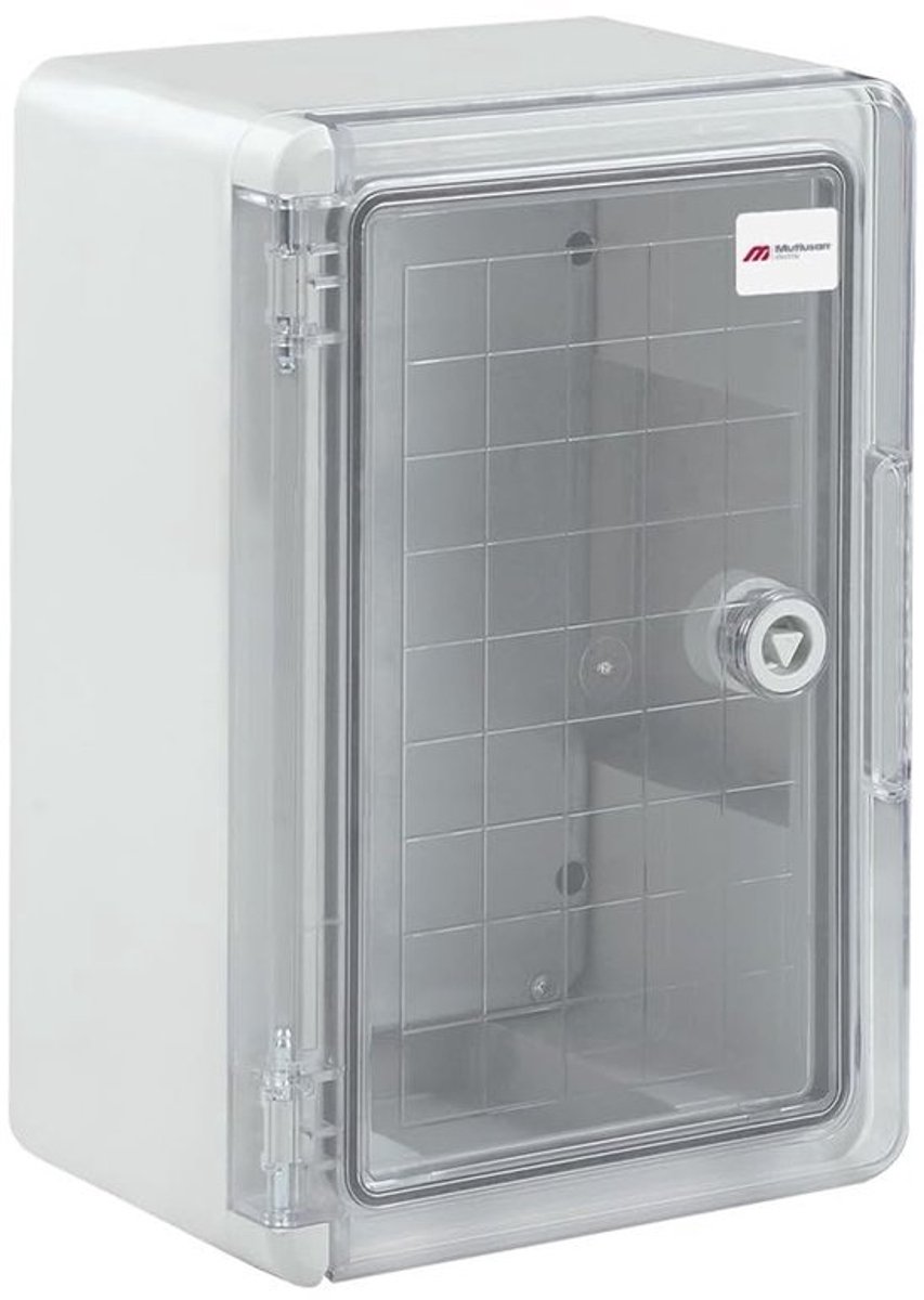 Waterdichte elektrische behuizing - Met veilige vergrendeling - Ideaal voor buiteninstallaties - H 30 x B 20 x D 13 cm
