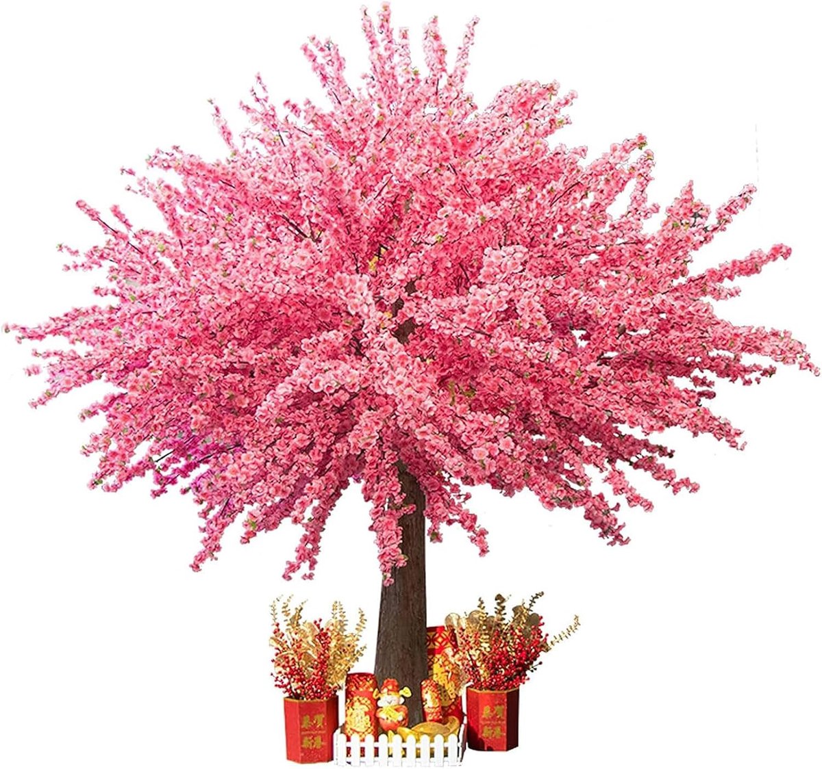 Kunstmatige kersenbloesemboom Huilende kersenboom Nep kersenbloesem Nepboom Kunstmatige bomen voor thuiskantoordecor Binnen-buiten,1.8X1M