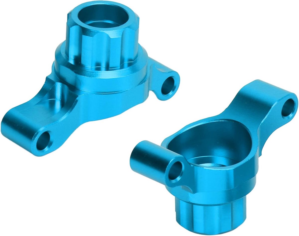 2 Stuks Achter Steering Cup Aluminium RC Auto Achter Fusee Compatibel met Tamiya TT02 1/10 RC Auto(Blue) Modelauto
