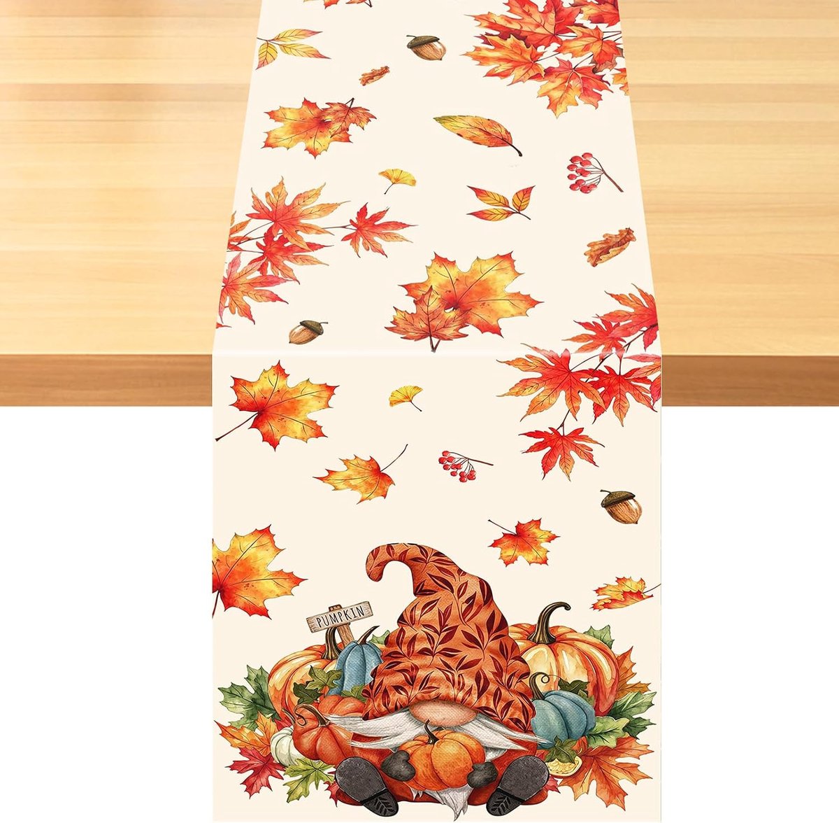 Tafelloper herfst kabouter, tafelloper herfst kabouter, 180 × 35 cm